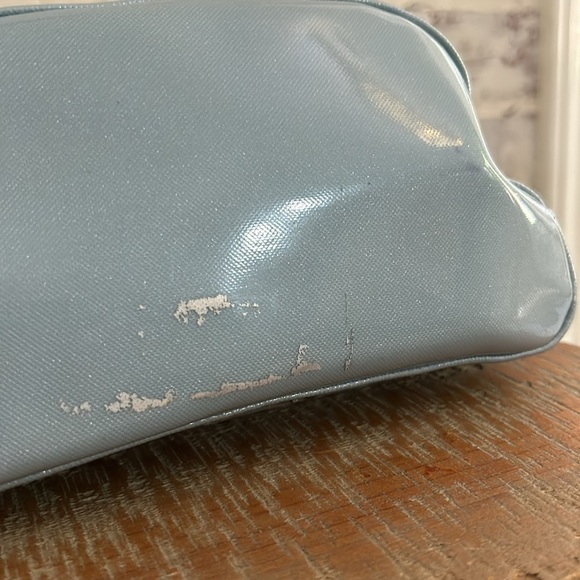 Christian Dior Perfume Vintage Gift Bag Make Up Bag Blue Small Designer - Picture 12 of 13